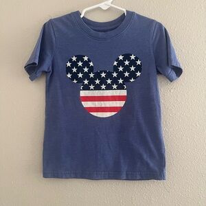 Disney Blue T-Shirt with Patriotic Mouse Design